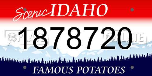 1878720 Idaho License Plate
