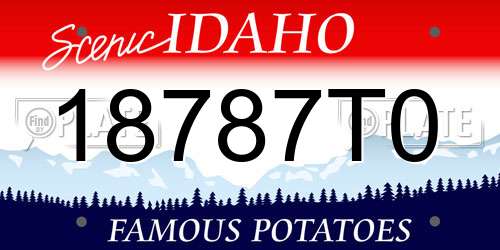 18787T0 Idaho License Plate