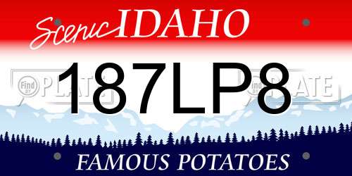 187LP8 Idaho License Plate