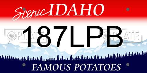 187LPB Idaho License Plate