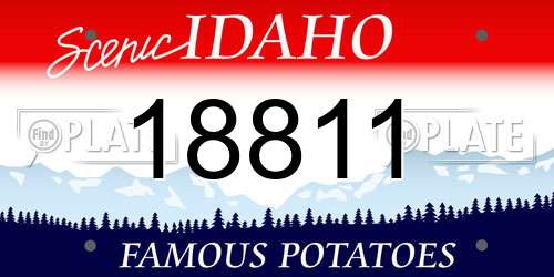 18811 Idaho License Plate