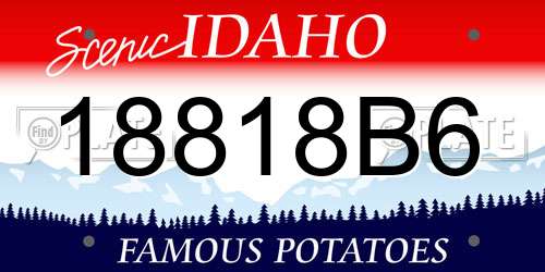 18818B6 Idaho License Plate