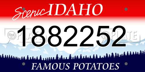 1882252 Idaho License Plate