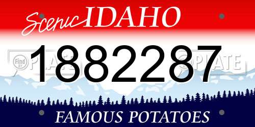 1882287 Idaho License Plate