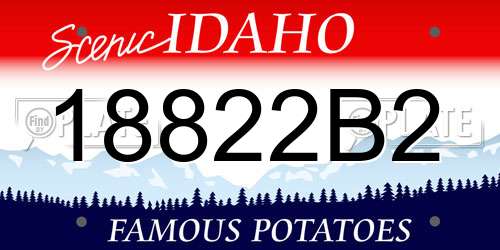 18822B2 Idaho License Plate