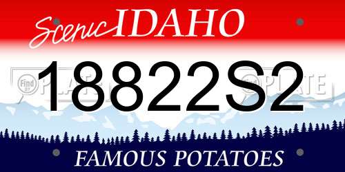 18822S2 Idaho License Plate
