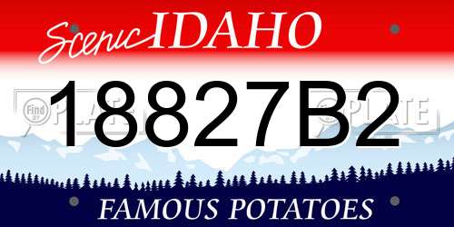 18827B2 Idaho License Plate