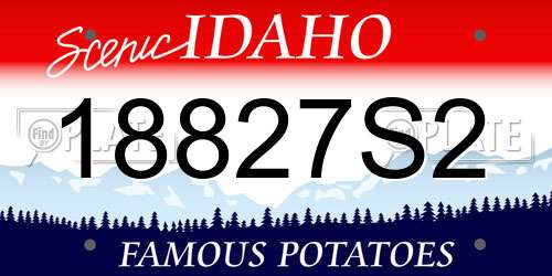 18827S2 Idaho License Plate