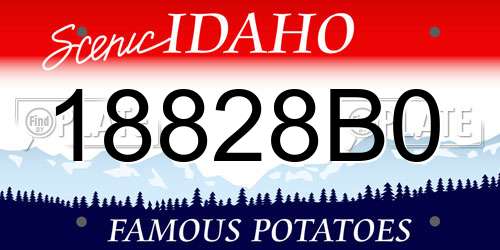 18828B0 Idaho License Plate