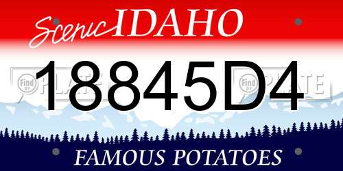 18845D4 Idaho License Plate