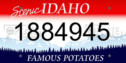 1884945 Idaho License Plate