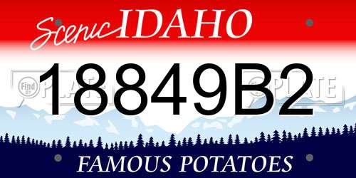 18849B2 Idaho License Plate