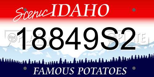 18849S2 Idaho License Plate