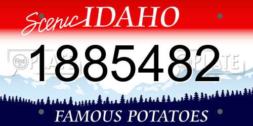 1885482 Idaho License Plate