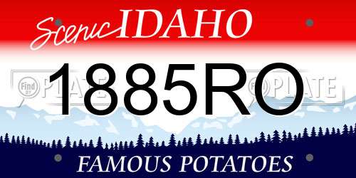 1885RO Idaho License Plate