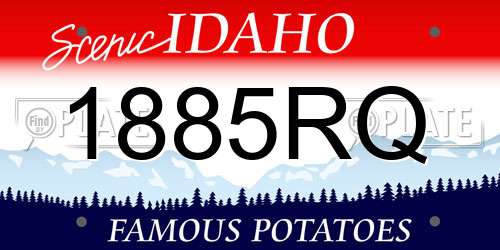 1885RQ Idaho License Plate