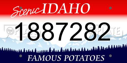 1887282 Idaho License Plate