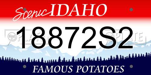 18872S2 Idaho License Plate