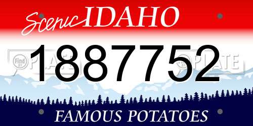 1887752 Idaho License Plate
