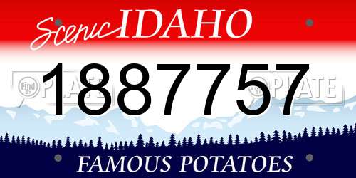 1887757 Idaho License Plate