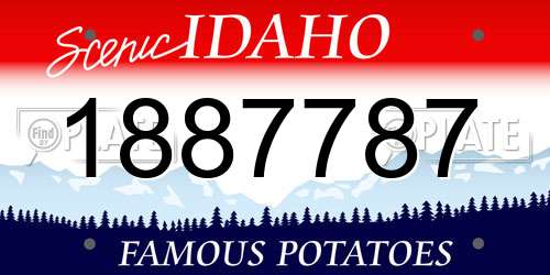 1887787 Idaho License Plate