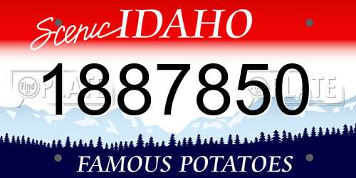1887850 Idaho License Plate