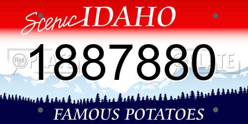 1887880 Idaho License Plate