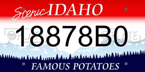 18878B0 Idaho License Plate