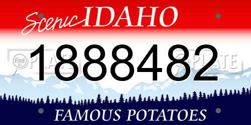 1888482 Idaho License Plate