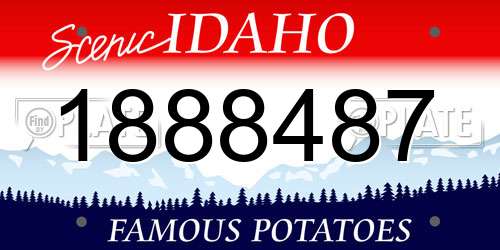 1888487 Idaho License Plate