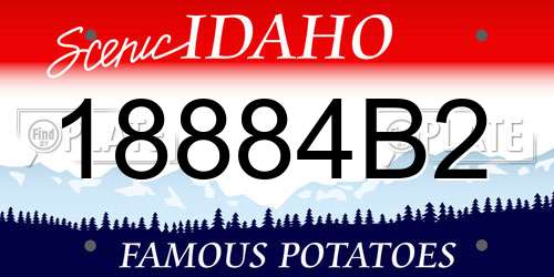 18884B2 Idaho License Plate
