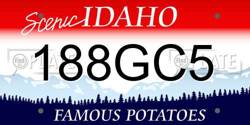 188GC5 Idaho License Plate