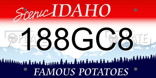 188GC8 Idaho License Plate