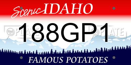 188GP1 Idaho License Plate