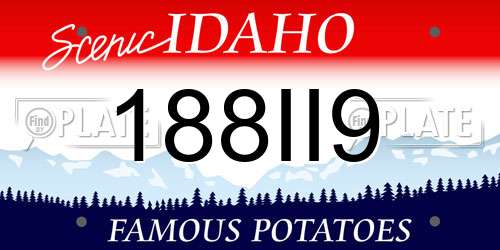 188II9 Idaho License Plate