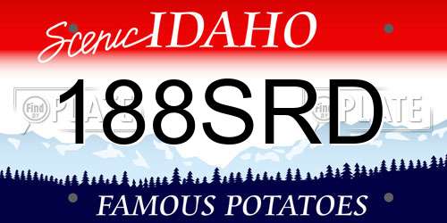 188SRD Idaho License Plate