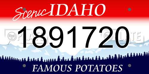 1891720 Idaho License Plate