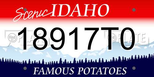 18917T0 Idaho License Plate