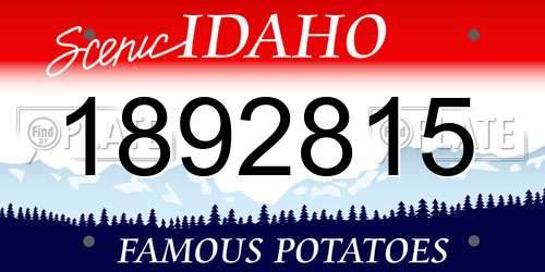 1892815 Idaho License Plate