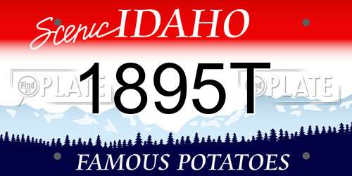 1895T Idaho License Plate
