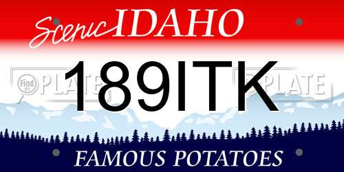 189ITK Idaho License Plate