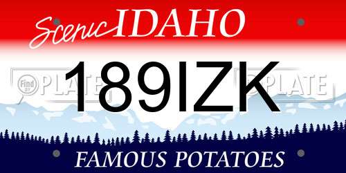 189IZK Idaho License Plate
