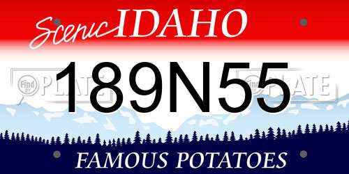 189N55 Idaho License Plate