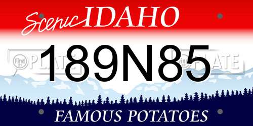 189N85 Idaho License Plate