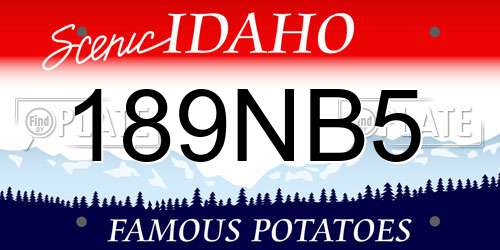 189NB5 Idaho License Plate