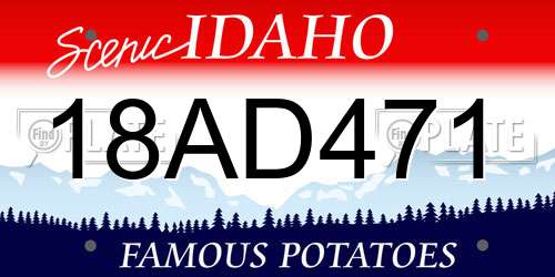18AD471 Idaho License Plate