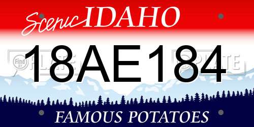18AE184 Idaho License Plate