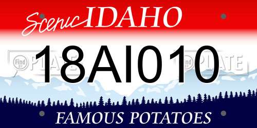 18AI010 Idaho License Plate