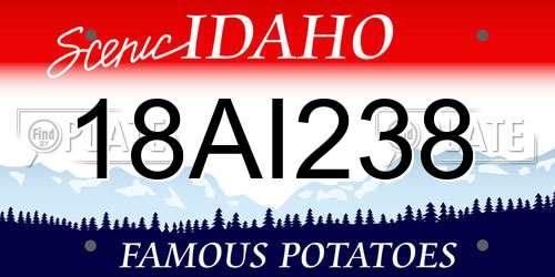 18AI238 Idaho License Plate