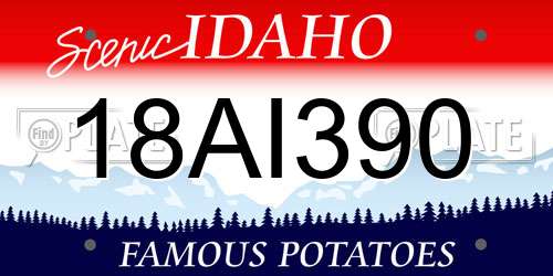 18AI390 Idaho License Plate
